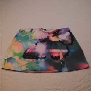 AFRM Multicolor Butterfly Print Mini Skirt